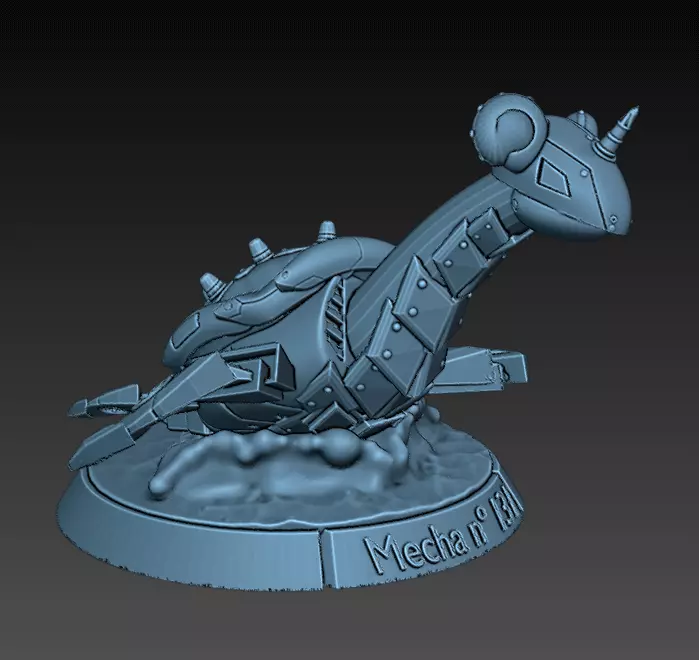 Mecha Lapras Pokemon 3D print model_0