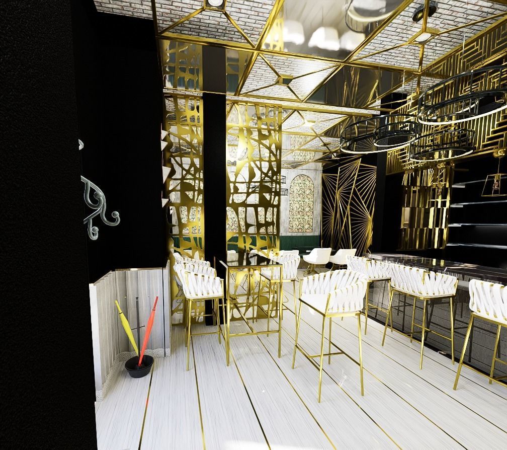 Luxury cafe 3D model_5