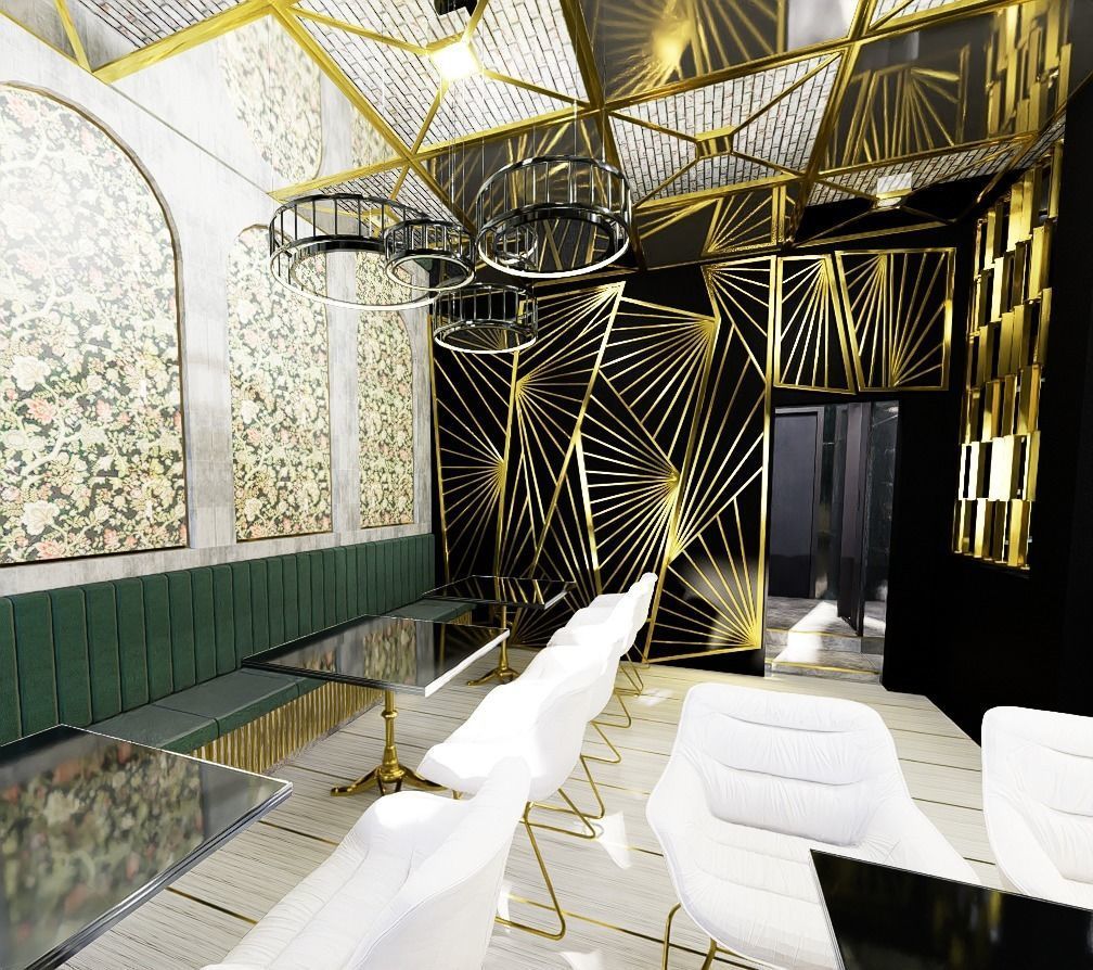 Luxury cafe 3D model_12