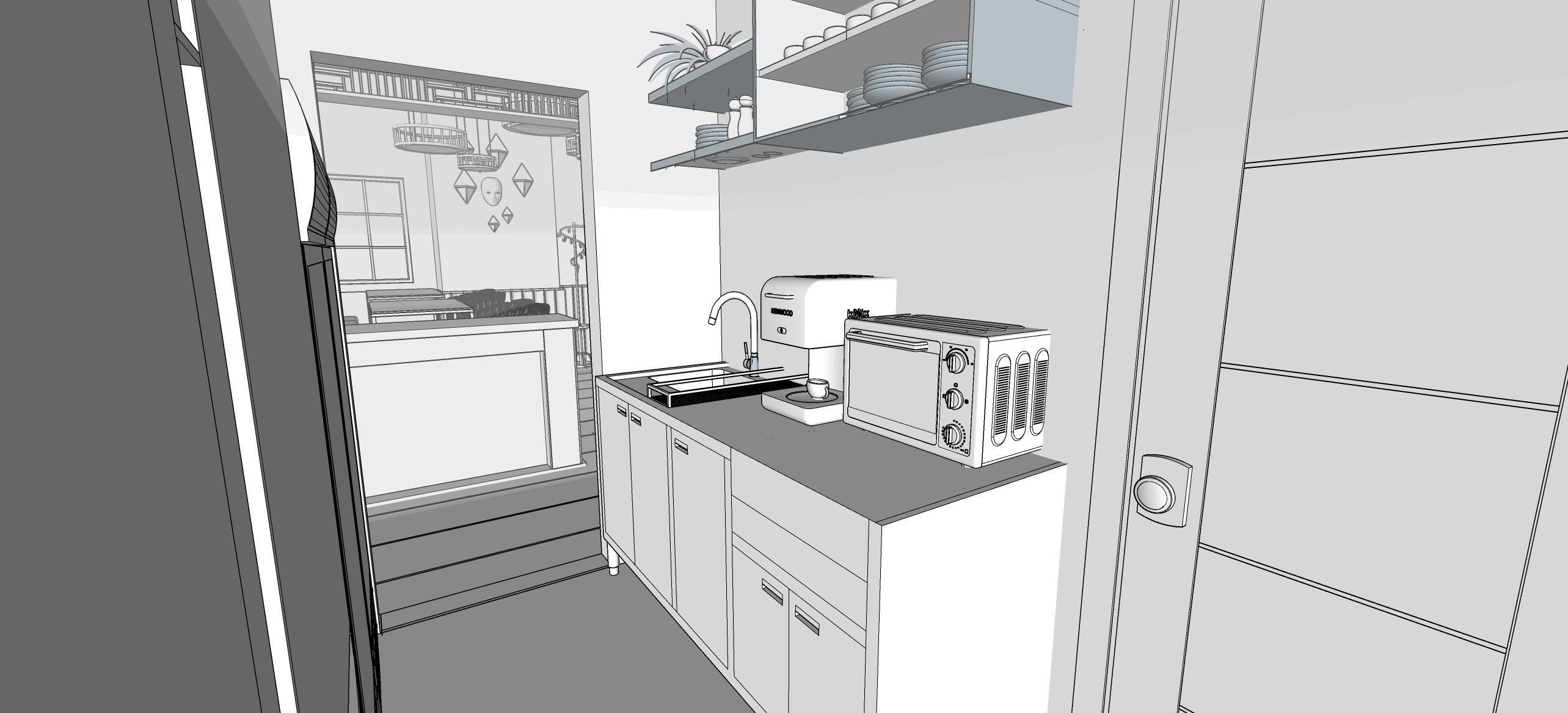 Luxury cafe 3D model_15