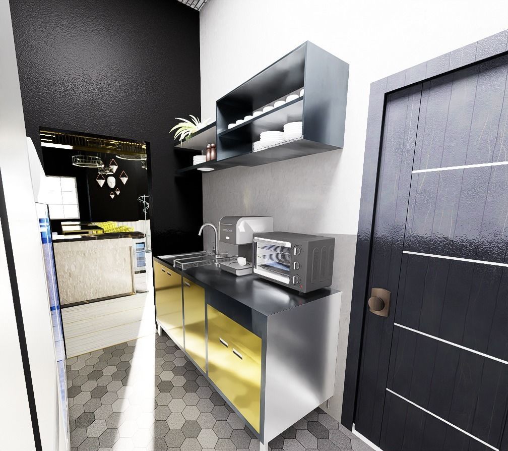 Luxury cafe 3D model_9