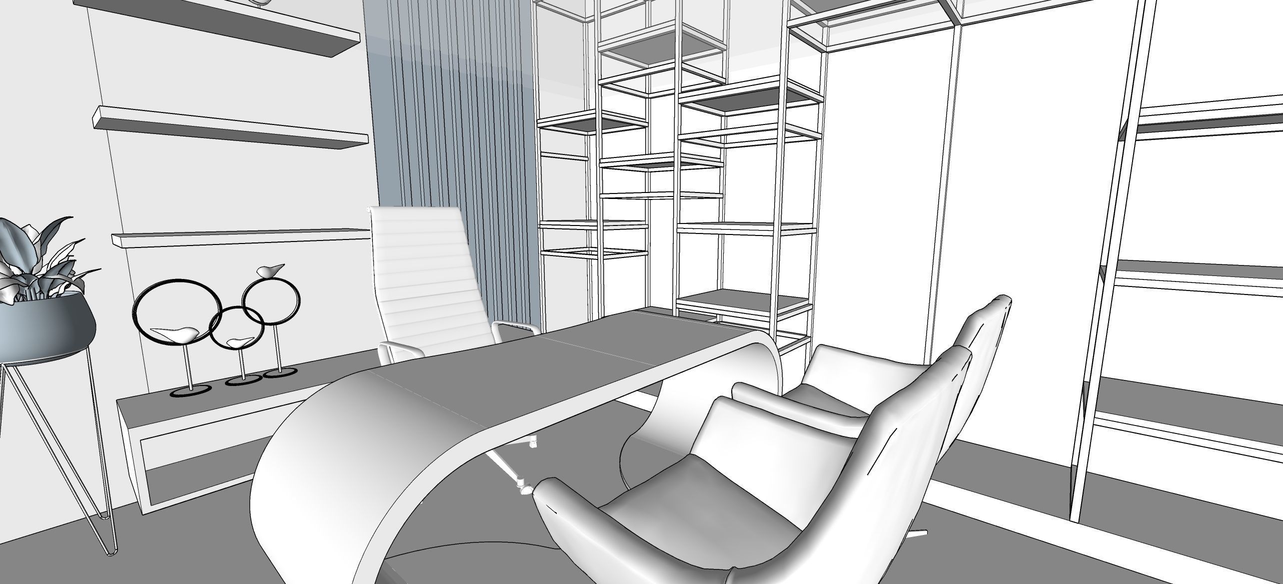 Luxury cafe 3D model_19