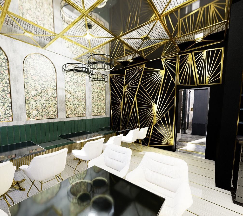Luxury cafe 3D model_10
