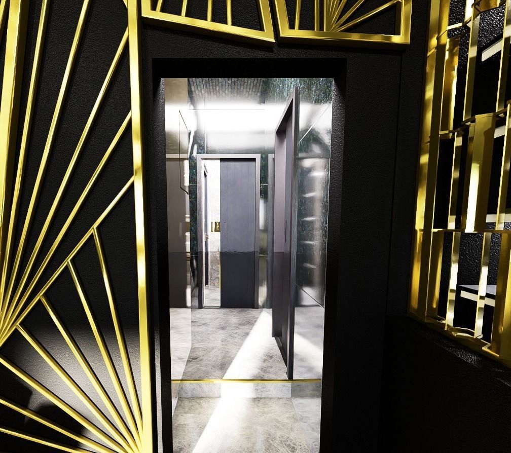 Luxury cafe 3D model_4