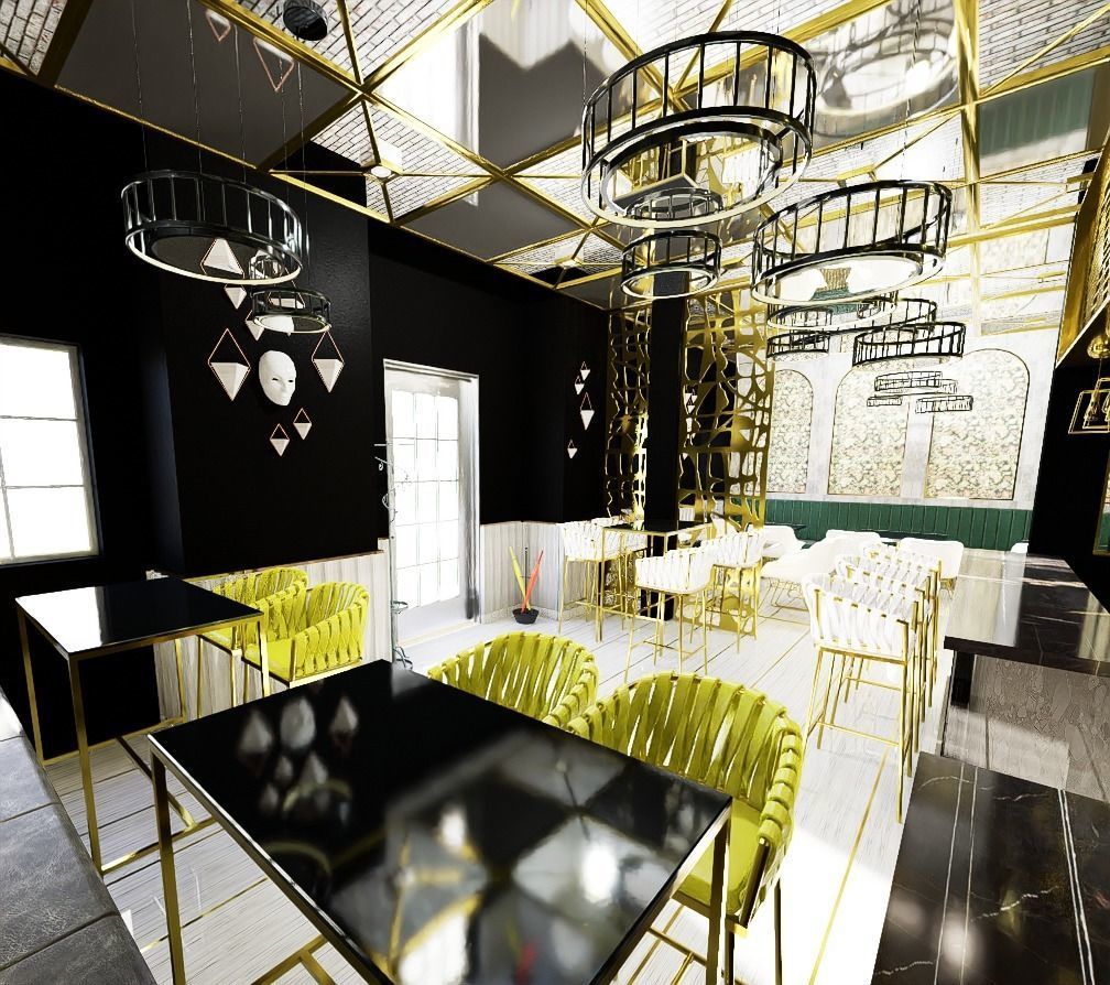 Luxury cafe 3D model_11
