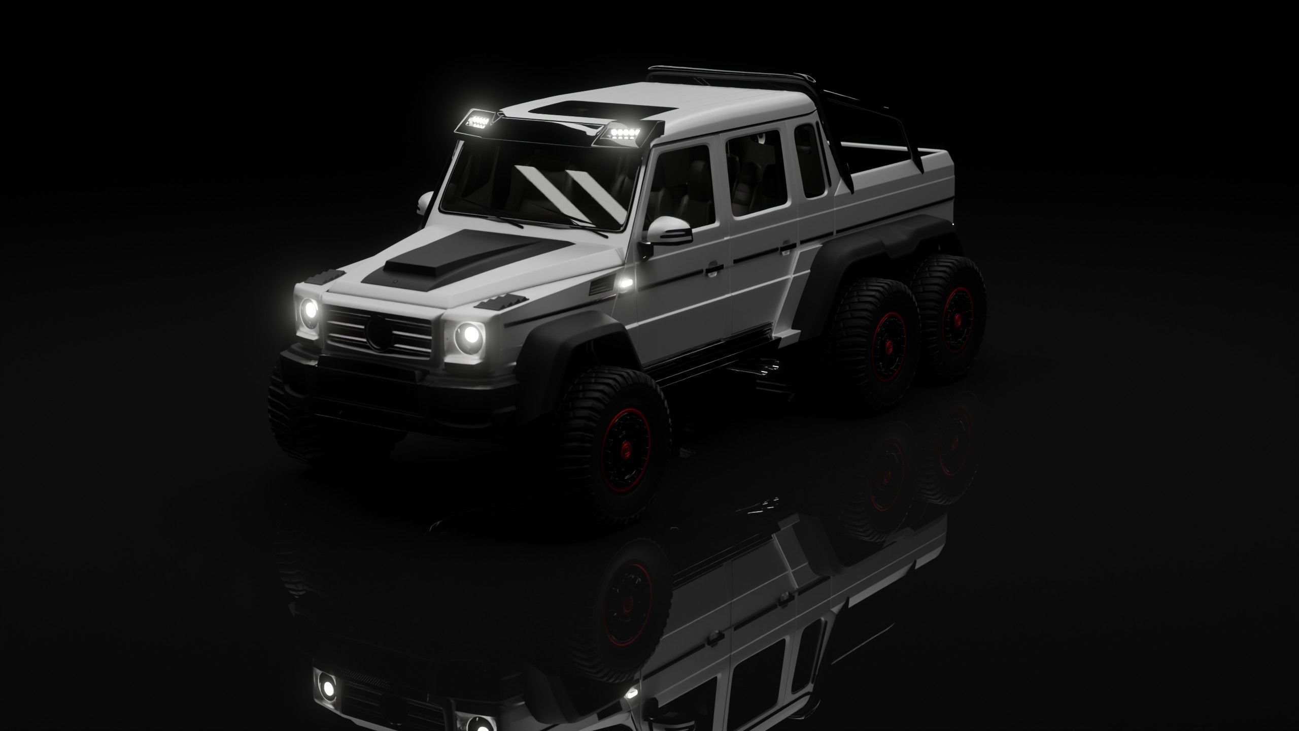 Brabus G63  Low-poly 3D model_4