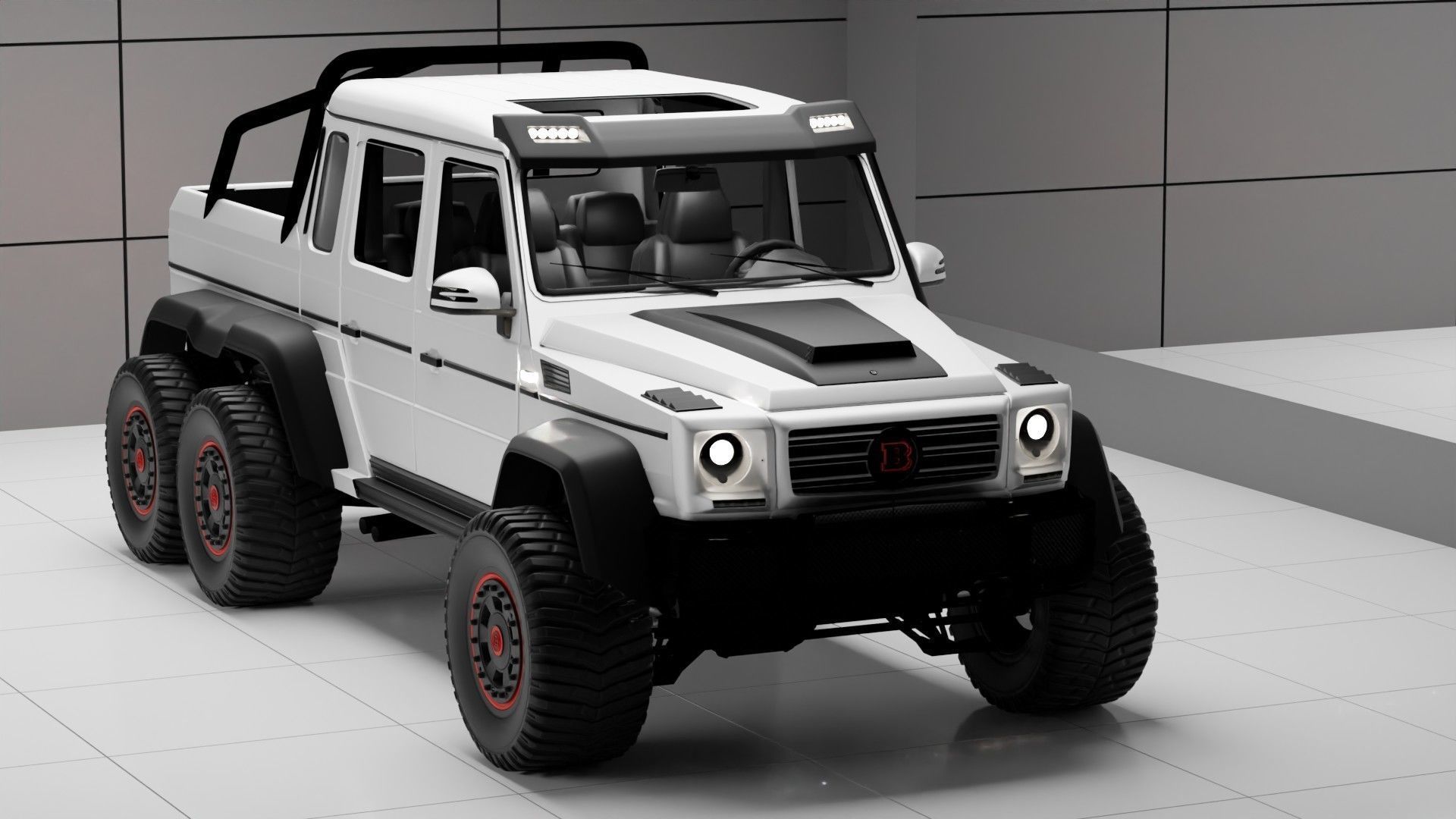 Brabus G63  Low-poly 3D model_12