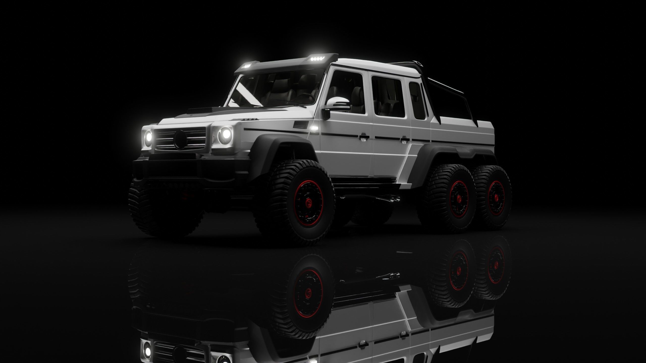 Brabus G63  Low-poly 3D model_3