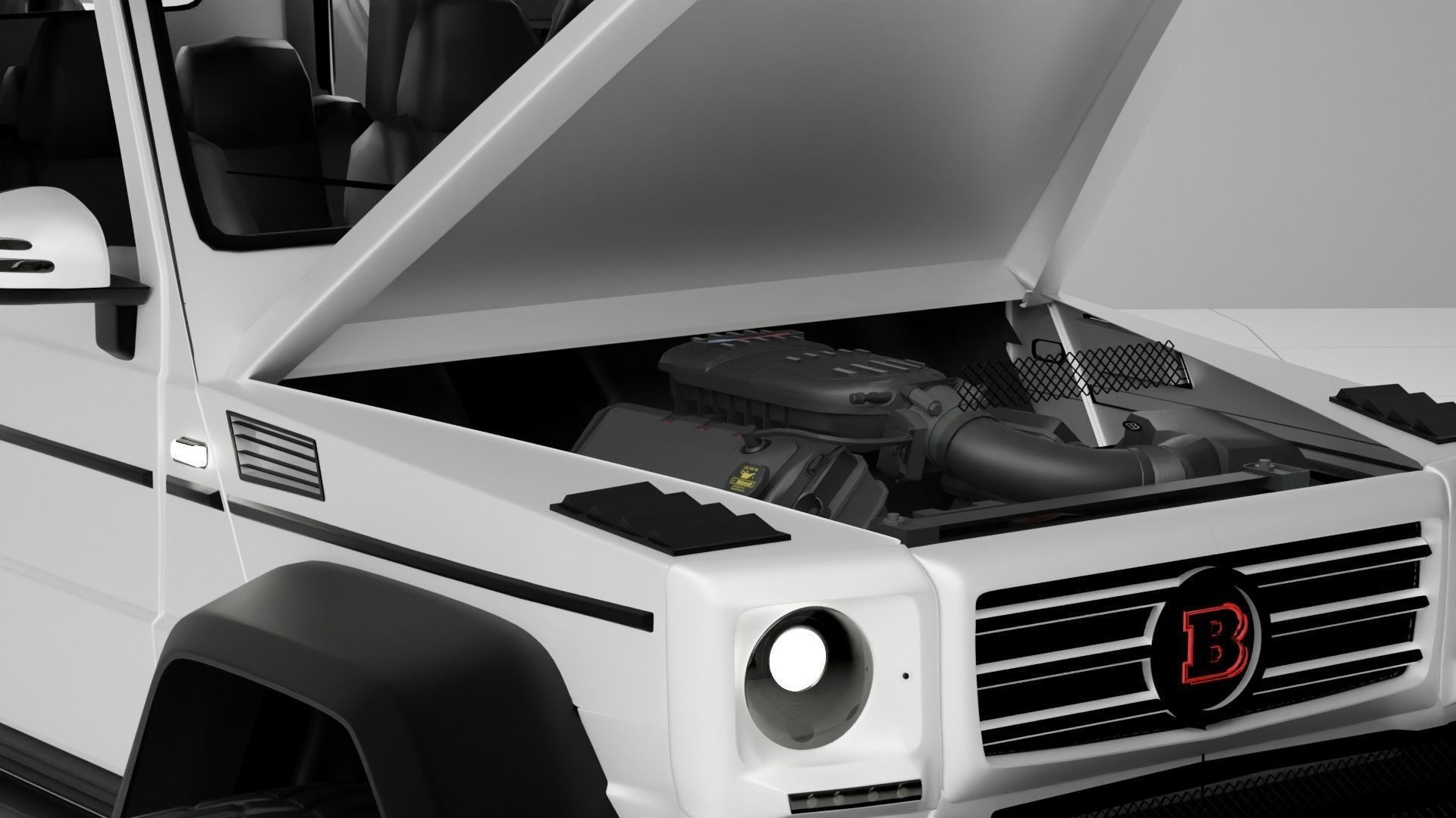 Brabus G63  Low-poly 3D model_9