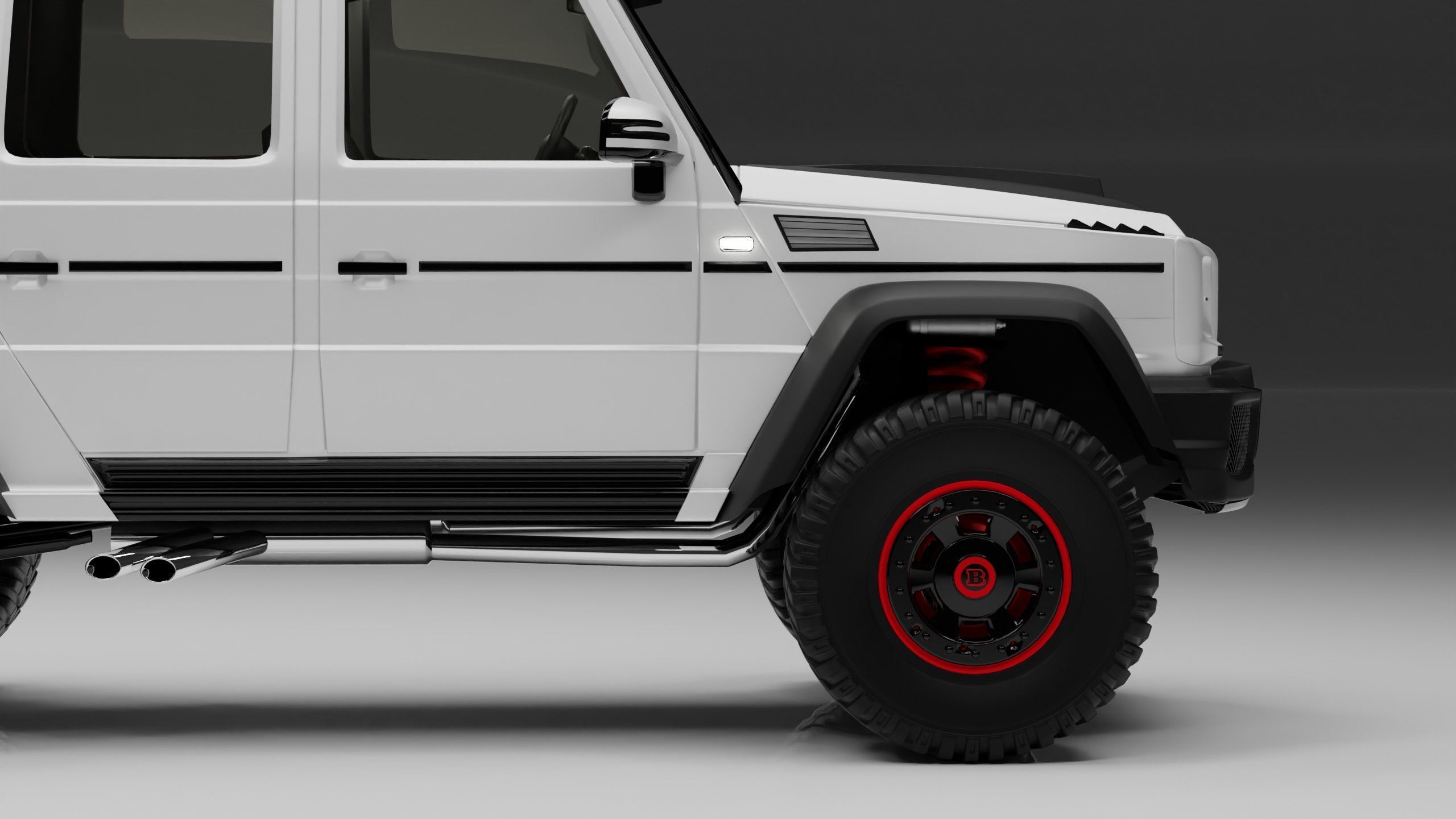 Brabus G63  Low-poly 3D model_2