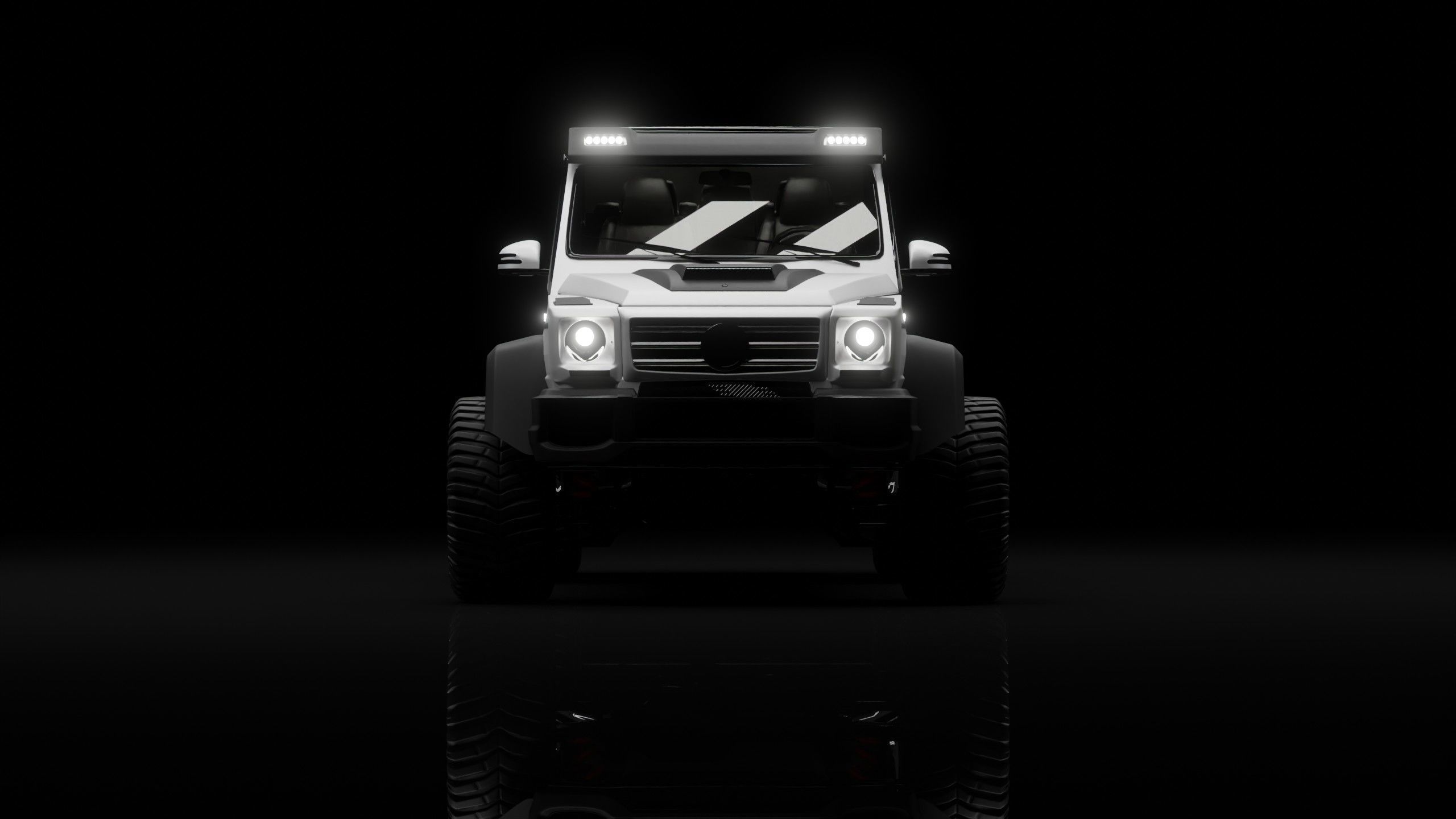 Brabus G63  Low-poly 3D model_7