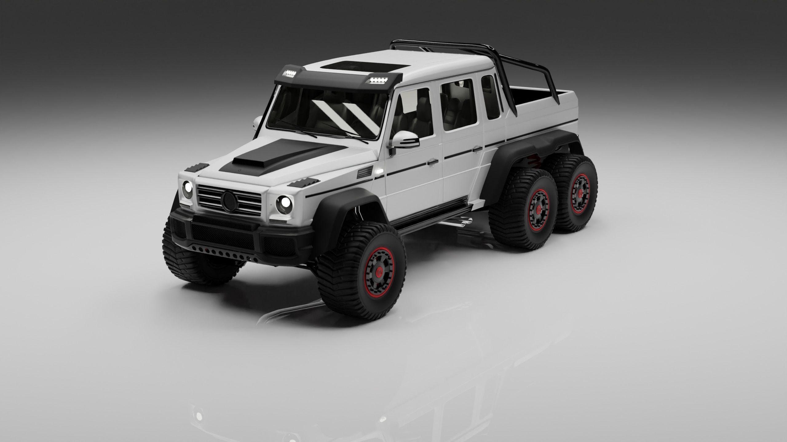 Brabus G63  Low-poly 3D model_1