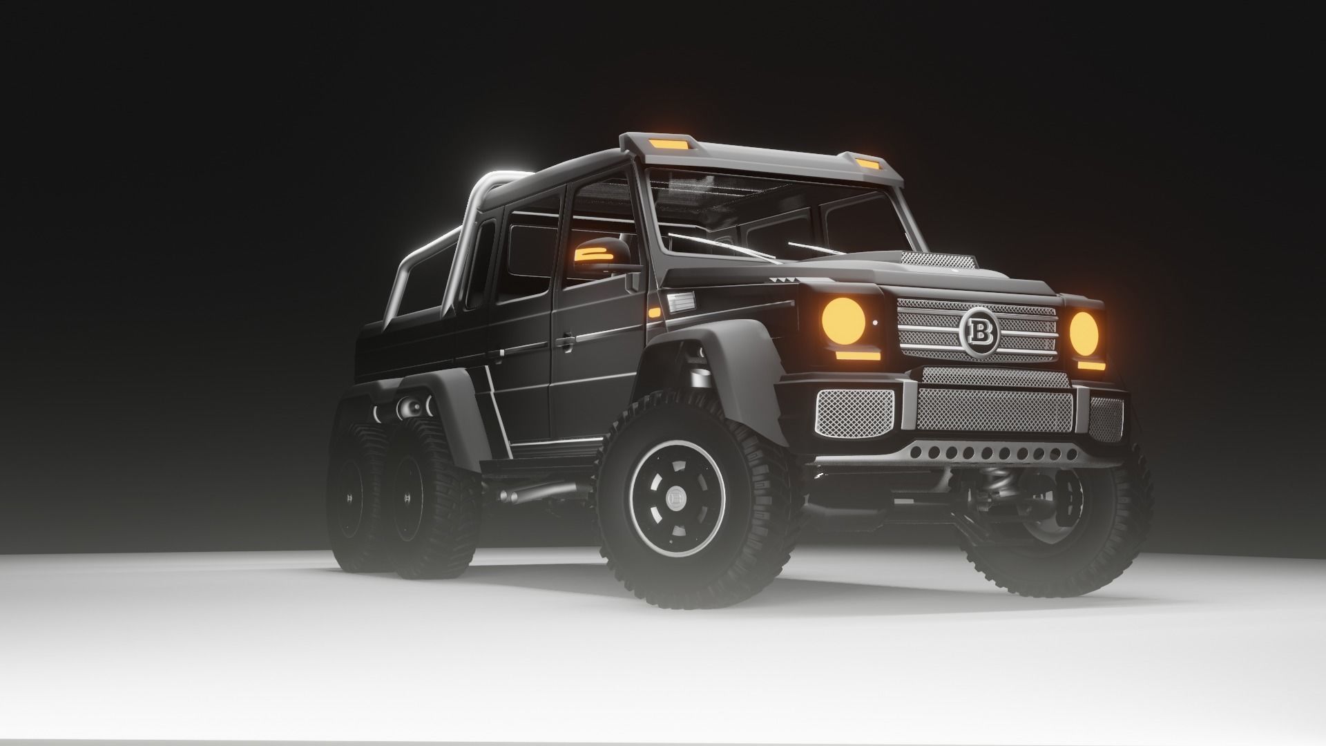 Brabus G63  Low-poly 3D model_16