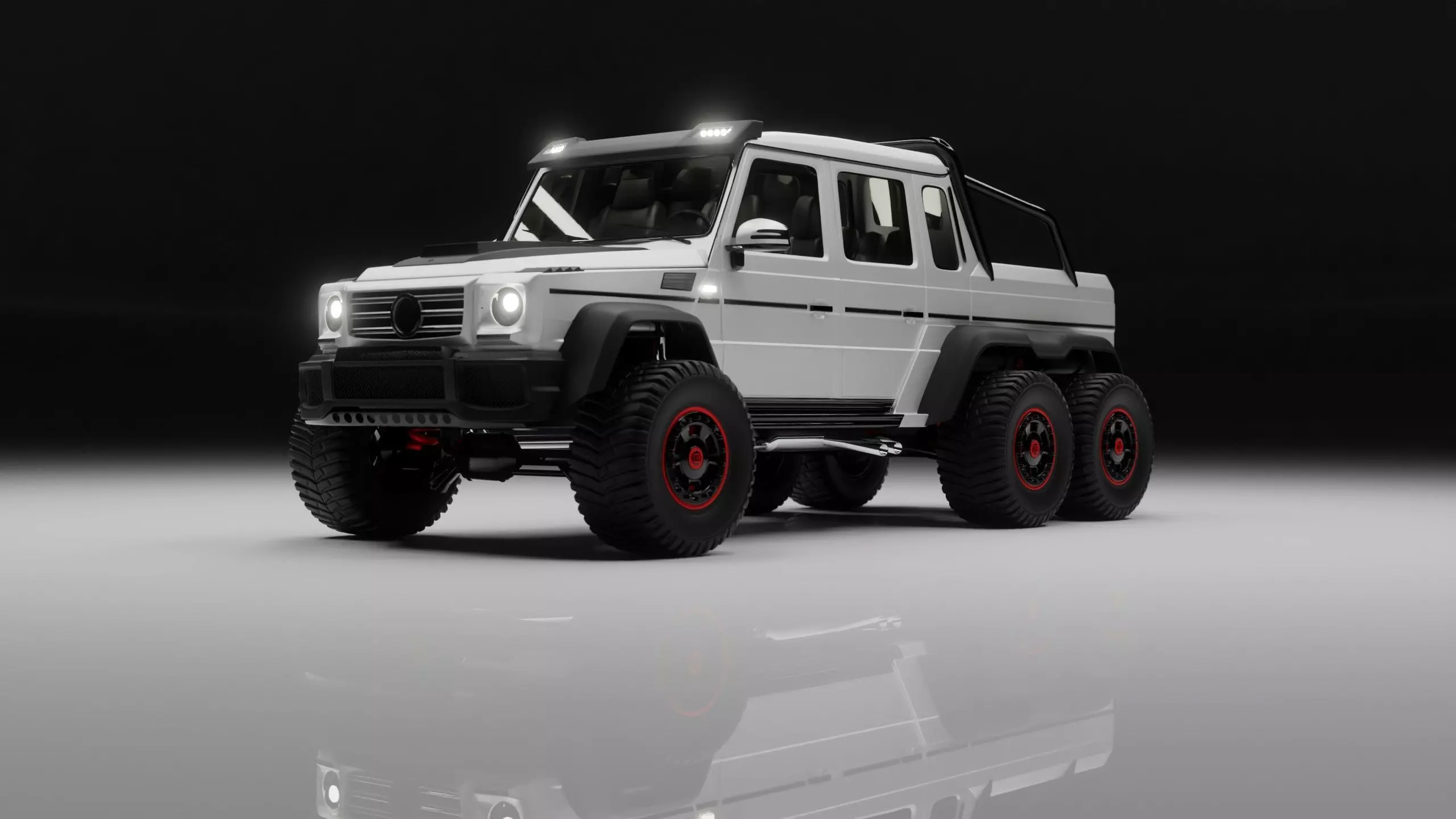 Brabus G63  Low-poly 3D model_0