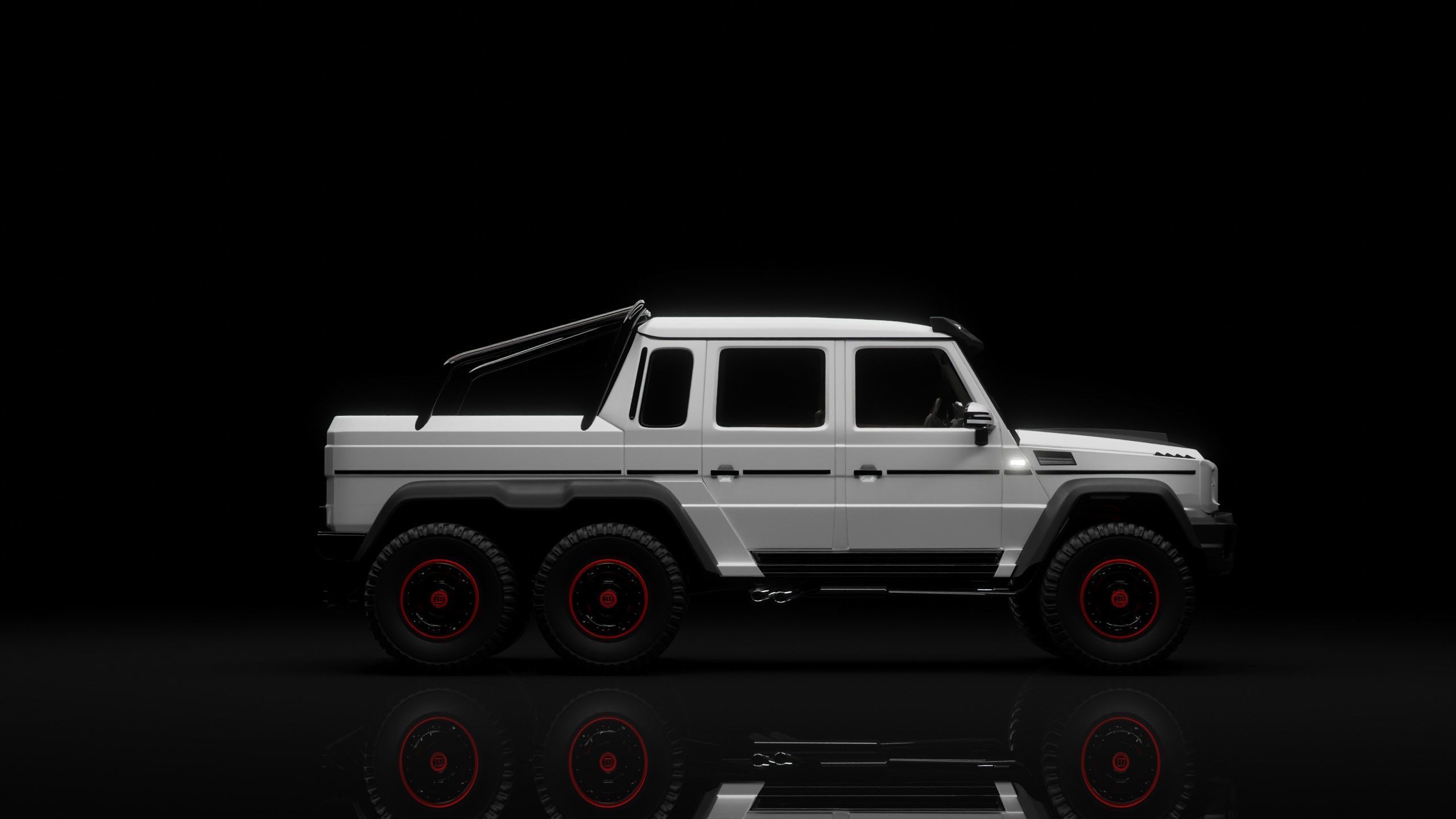 Brabus G63  Low-poly 3D model_5