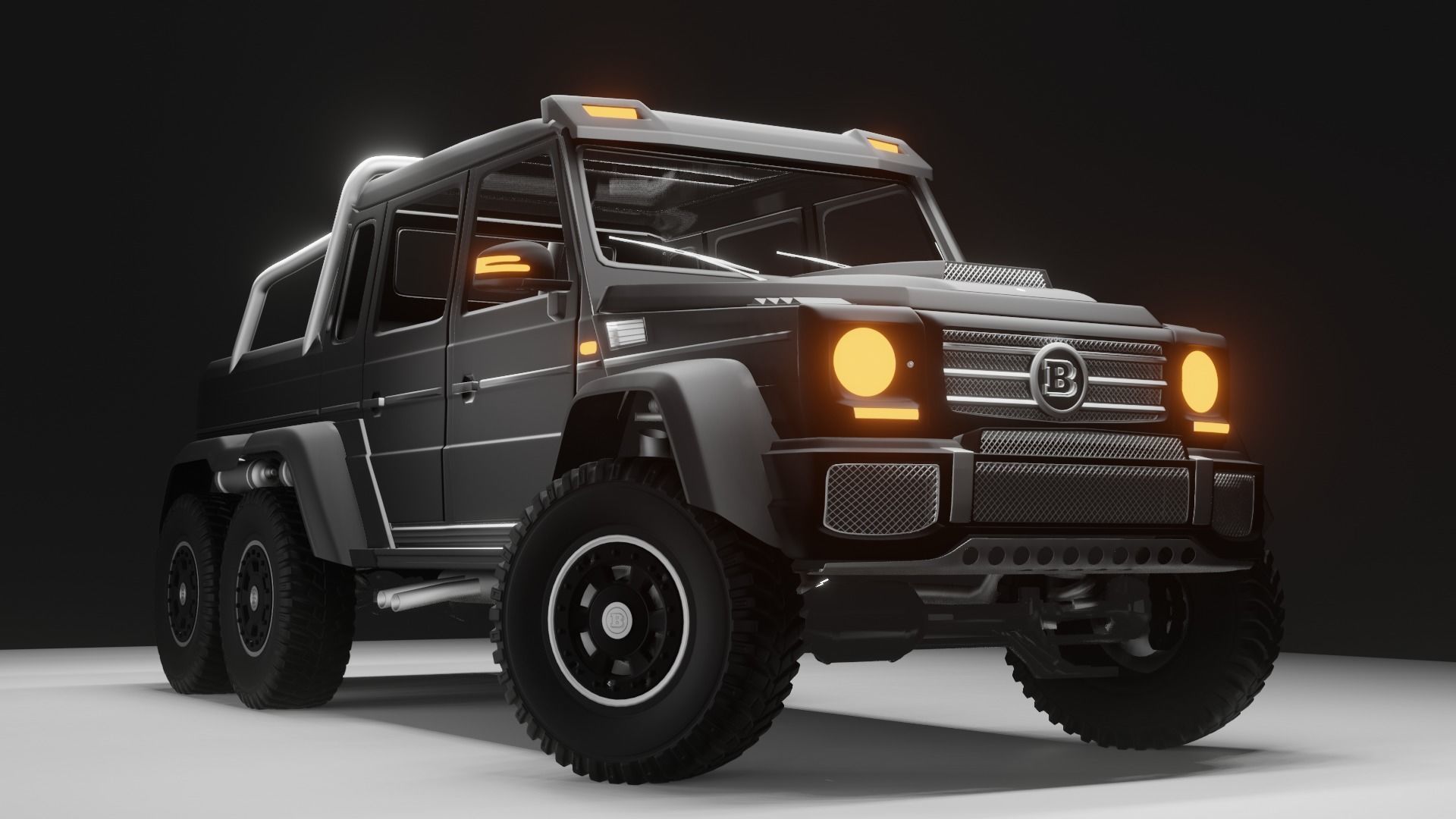Brabus G63  Low-poly 3D model_15