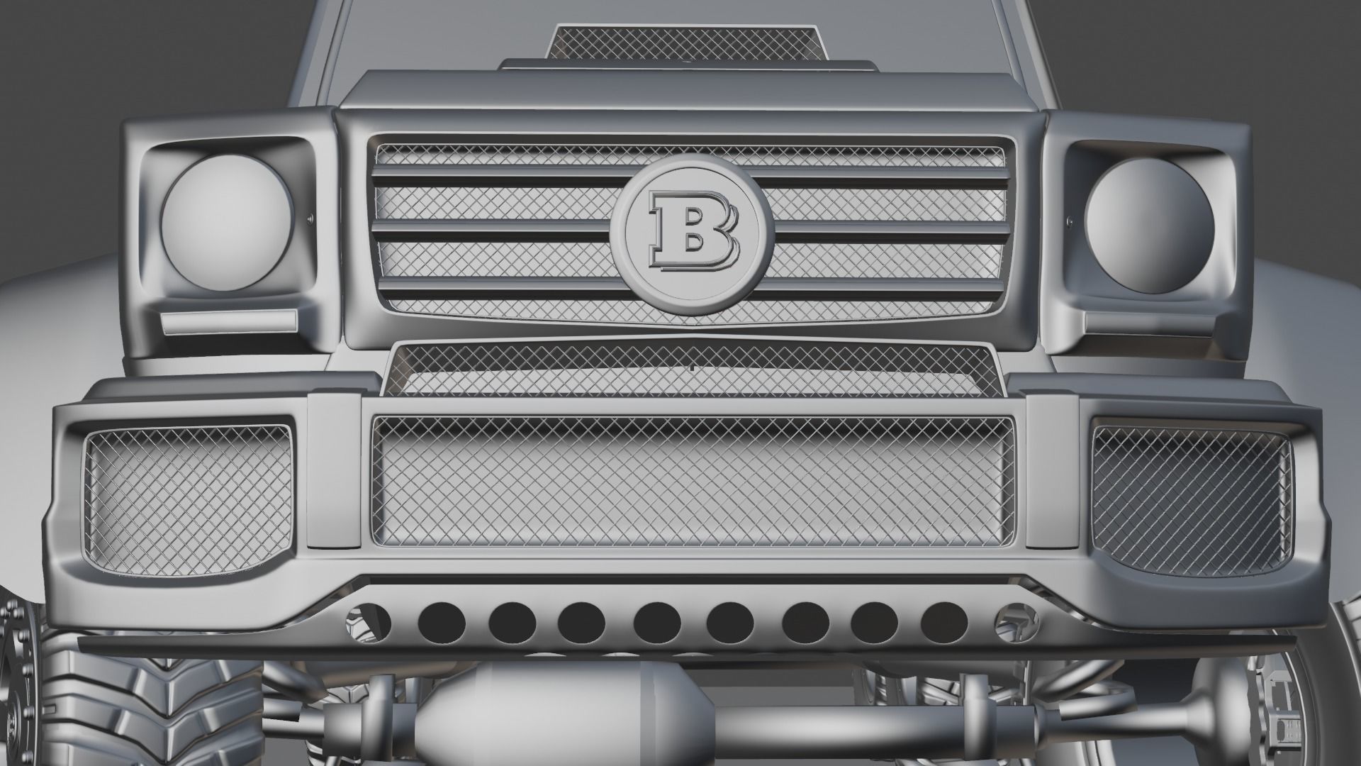 Brabus G63  Low-poly 3D model_27