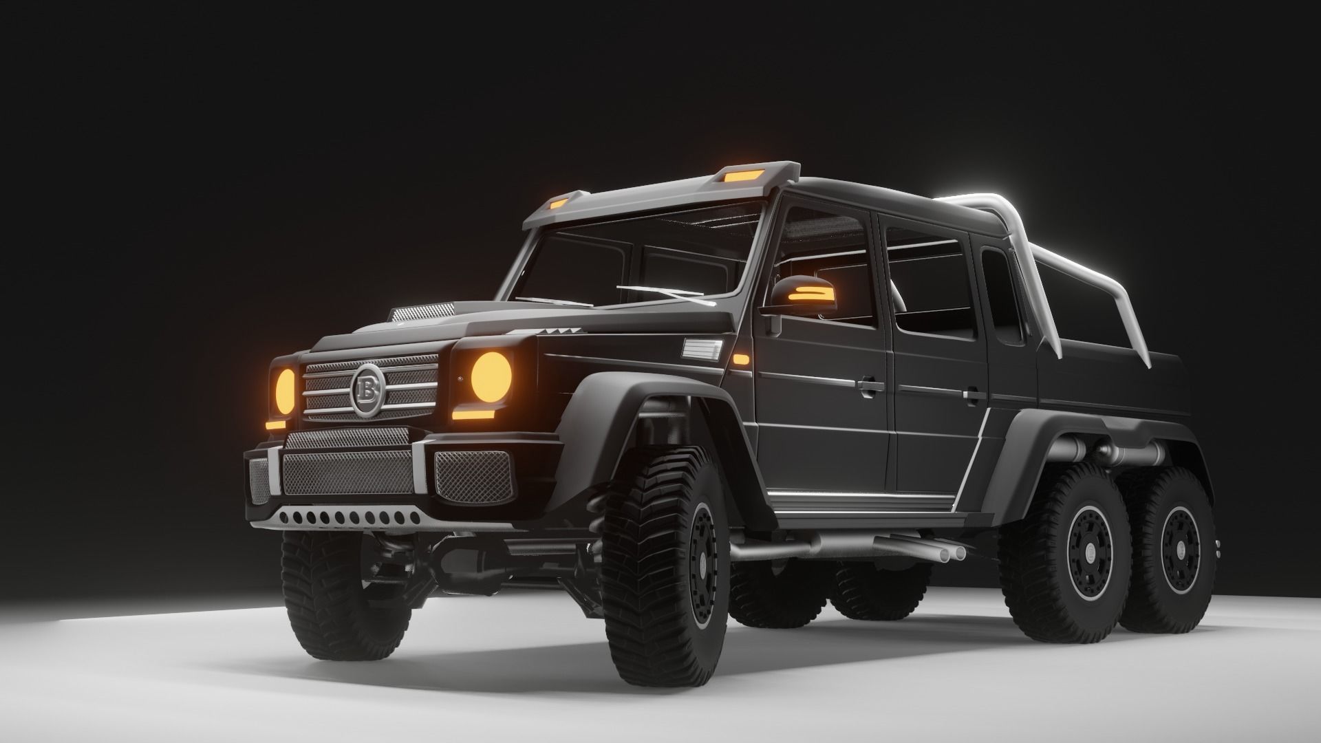 Brabus G63  Low-poly 3D model_17