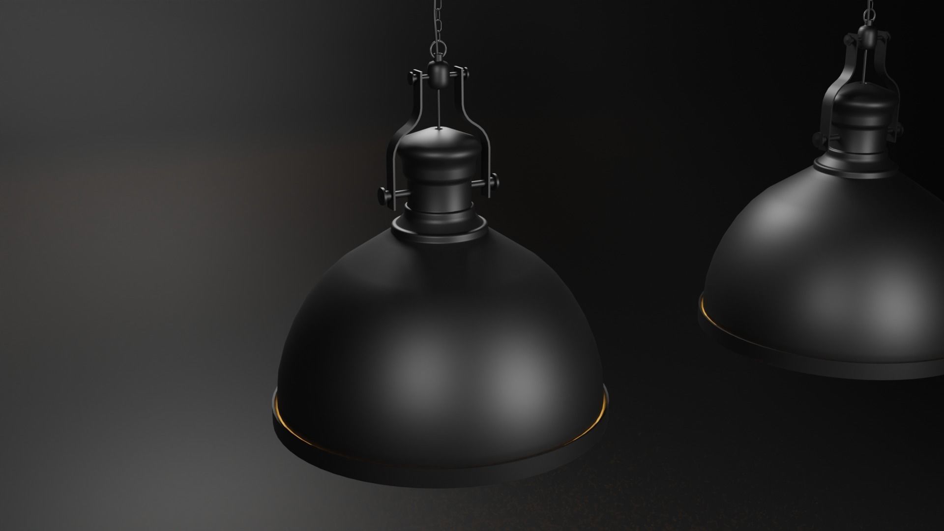 Industrial ceiling Lamp - 2k textures  3D model_5