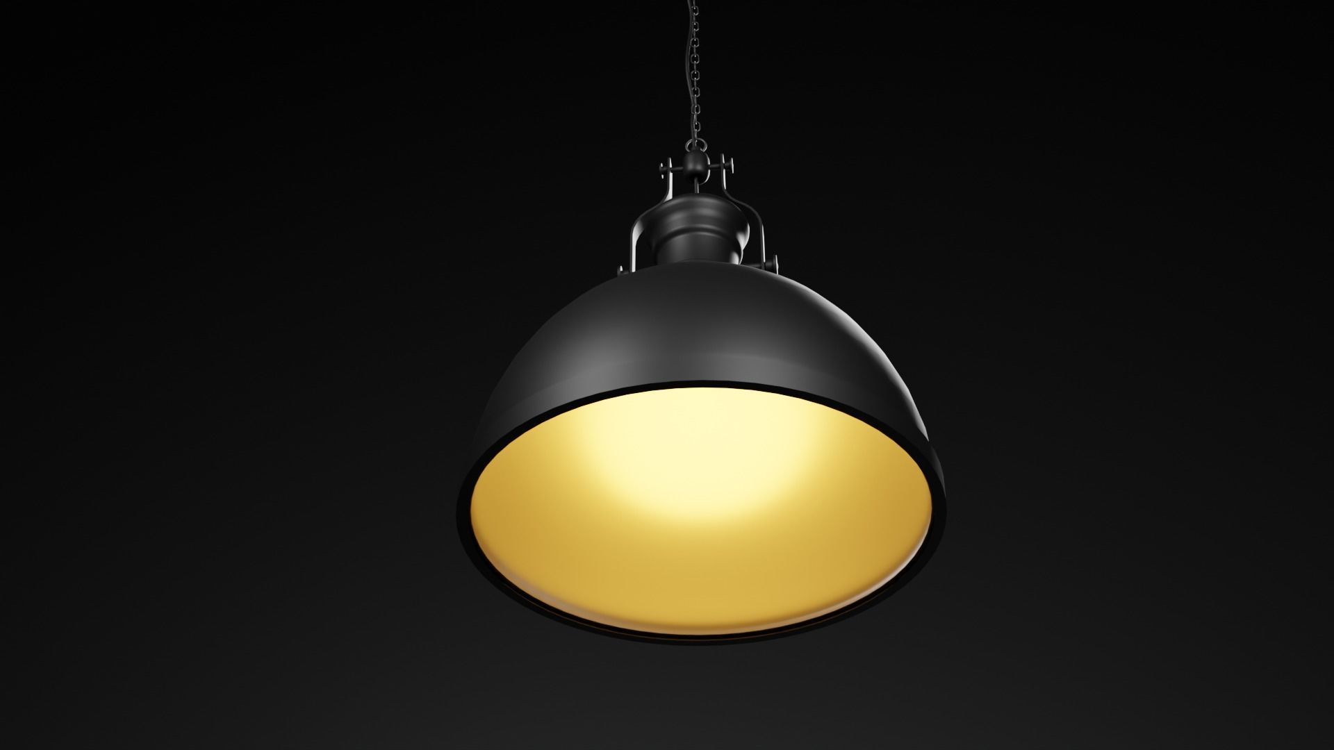 Industrial ceiling Lamp - 2k textures  3D model_2