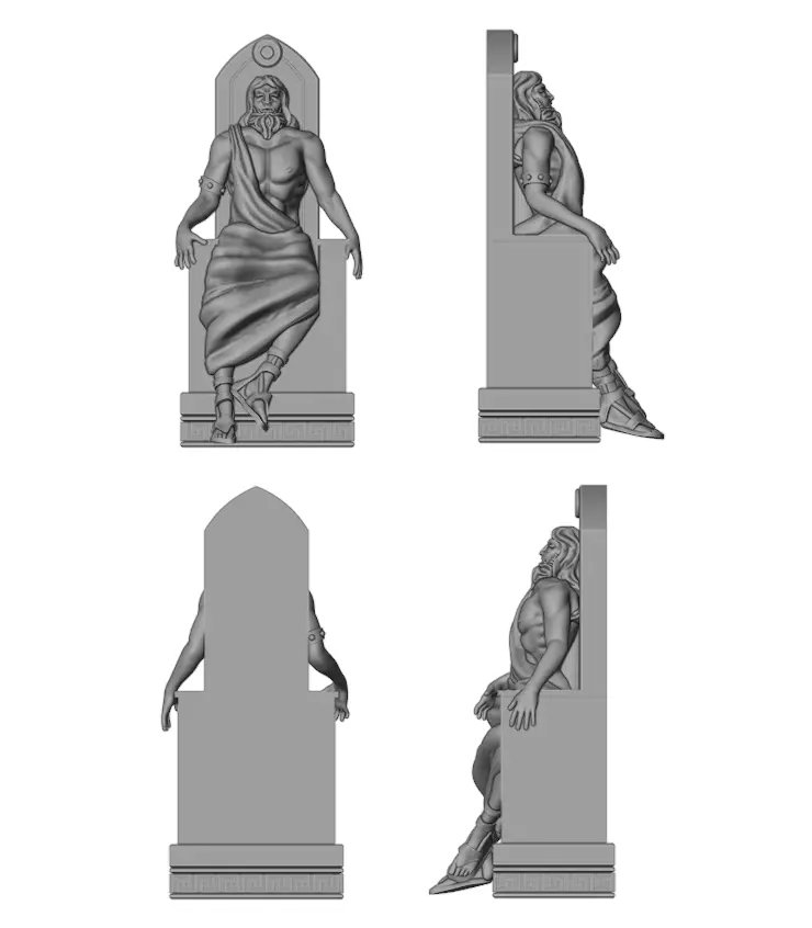 Chess figurine king 3D print model_0