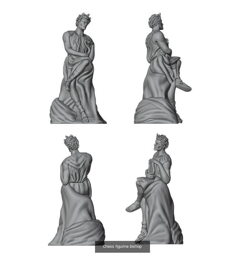 Chess figurines set of 6 3D Model Collection_3