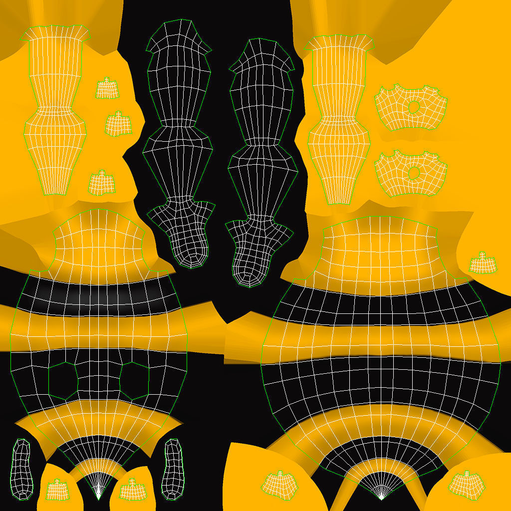 Cartoon Bee Low-poly 3D model_15