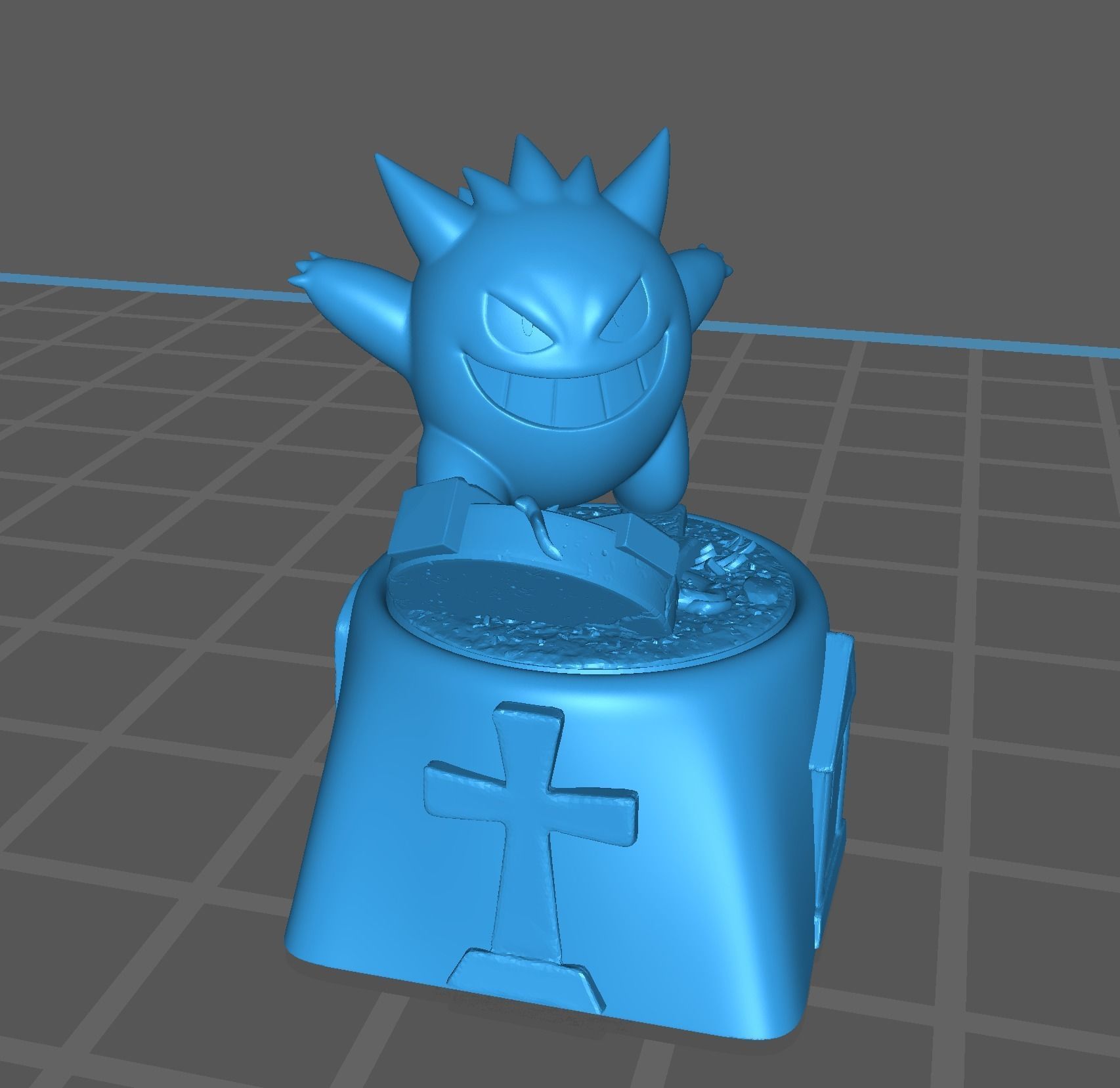Keycap Pokemon gengar graveyard  3D print model_2