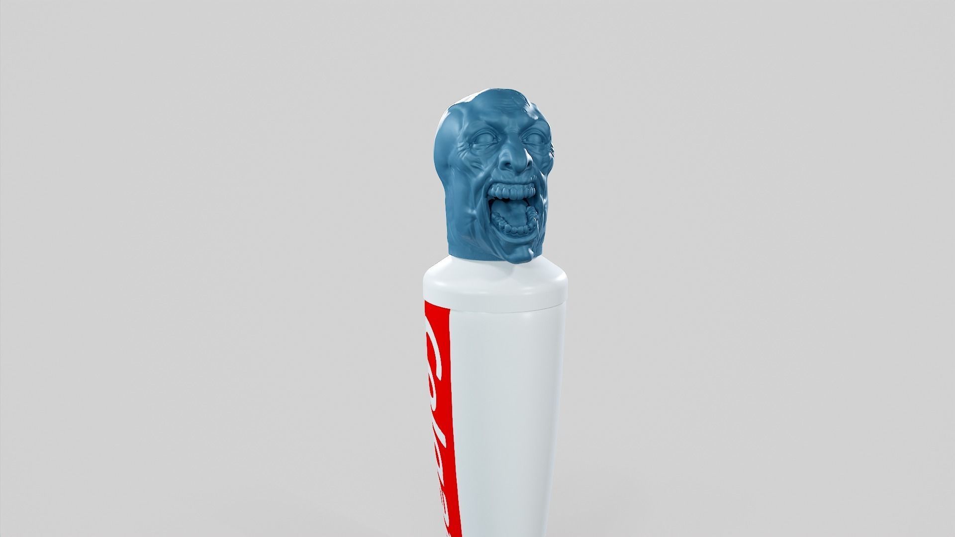 Zombie - Toothpaste Cup STL 3D print model_3