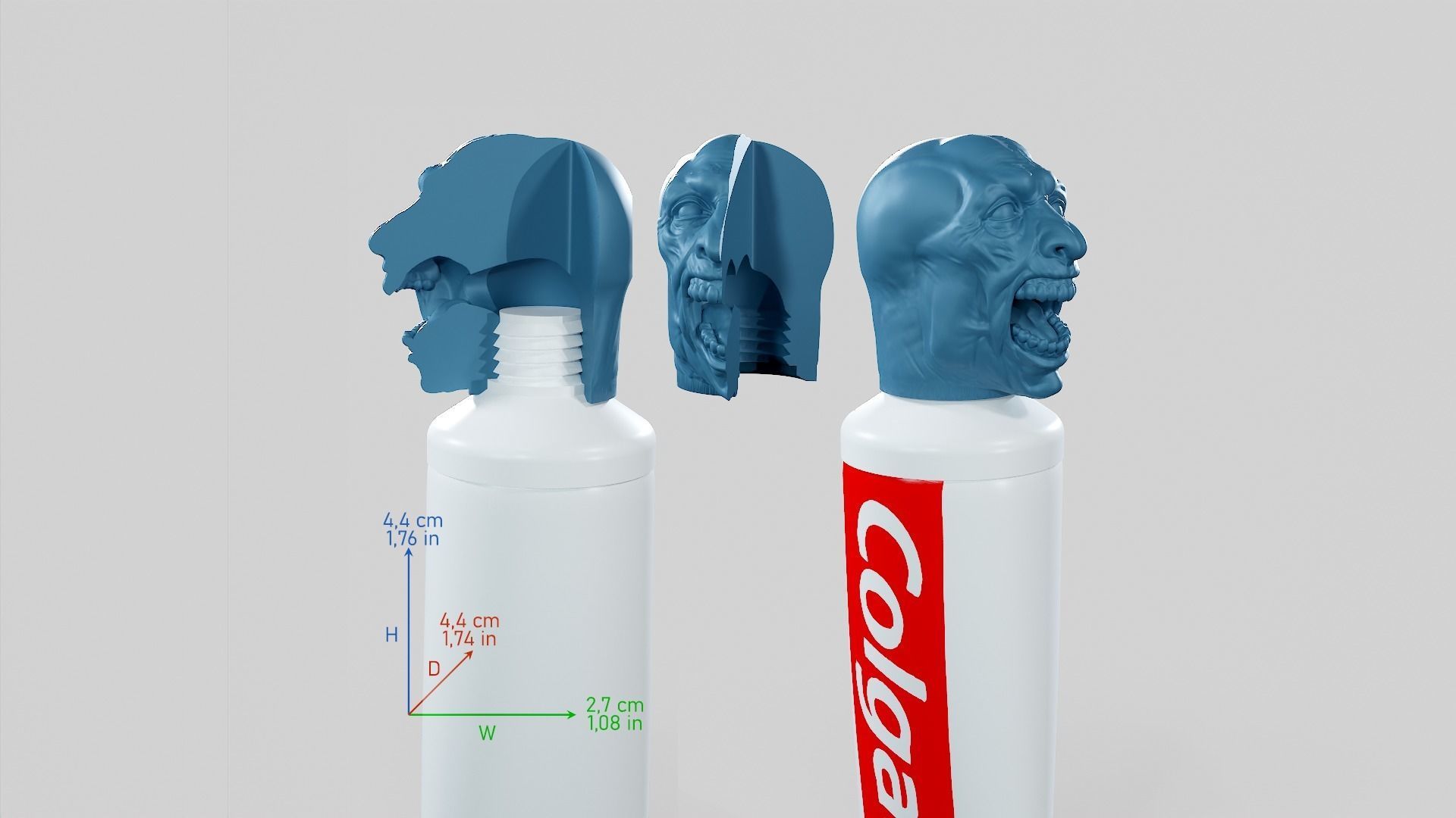 Zombie - Toothpaste Cup STL 3D print model_2