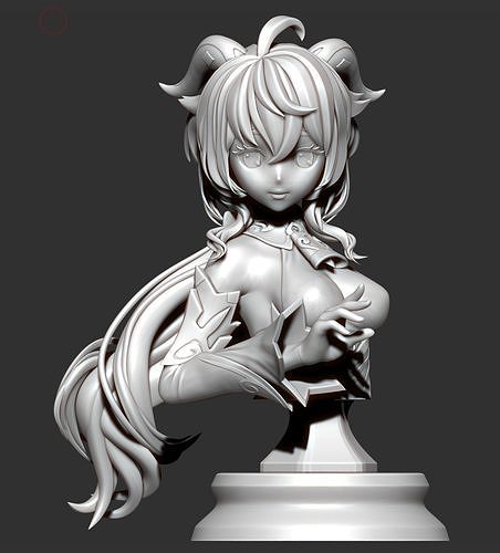 Ganyu Genshi impact BUST 3D print model