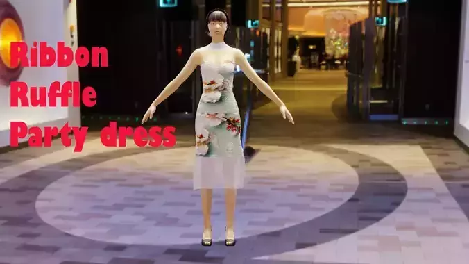 Beautiful ribbon and yarn ruffle florist party dress