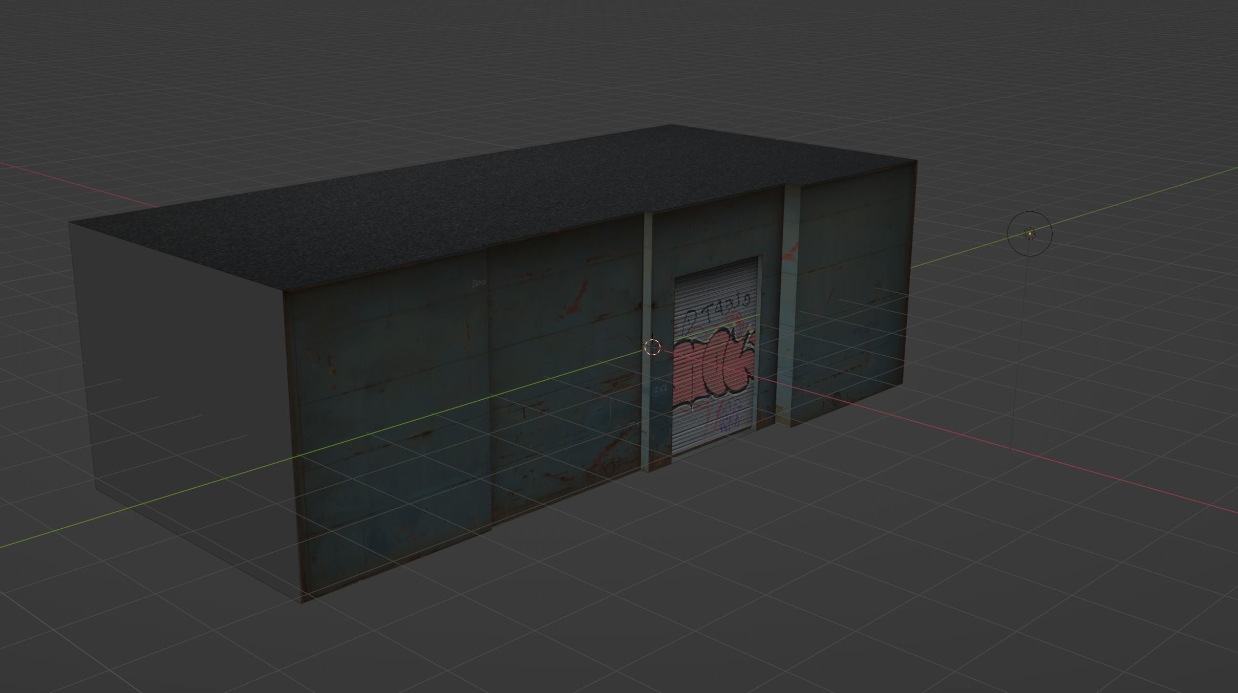 New York Metal Warehouse Low-poly 3D model_3