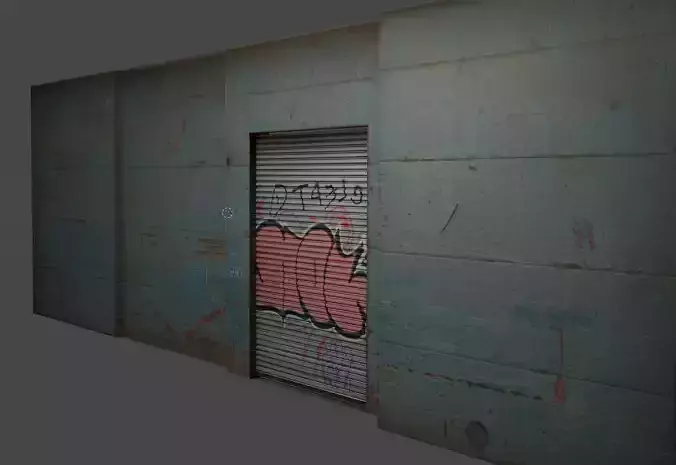 New York Metal Warehouse Low-poly 3D model