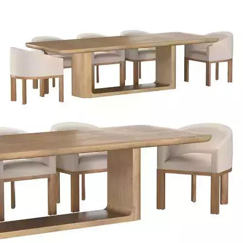 FABIAN CHAIR and OSLO OPEN TABLE 3D model