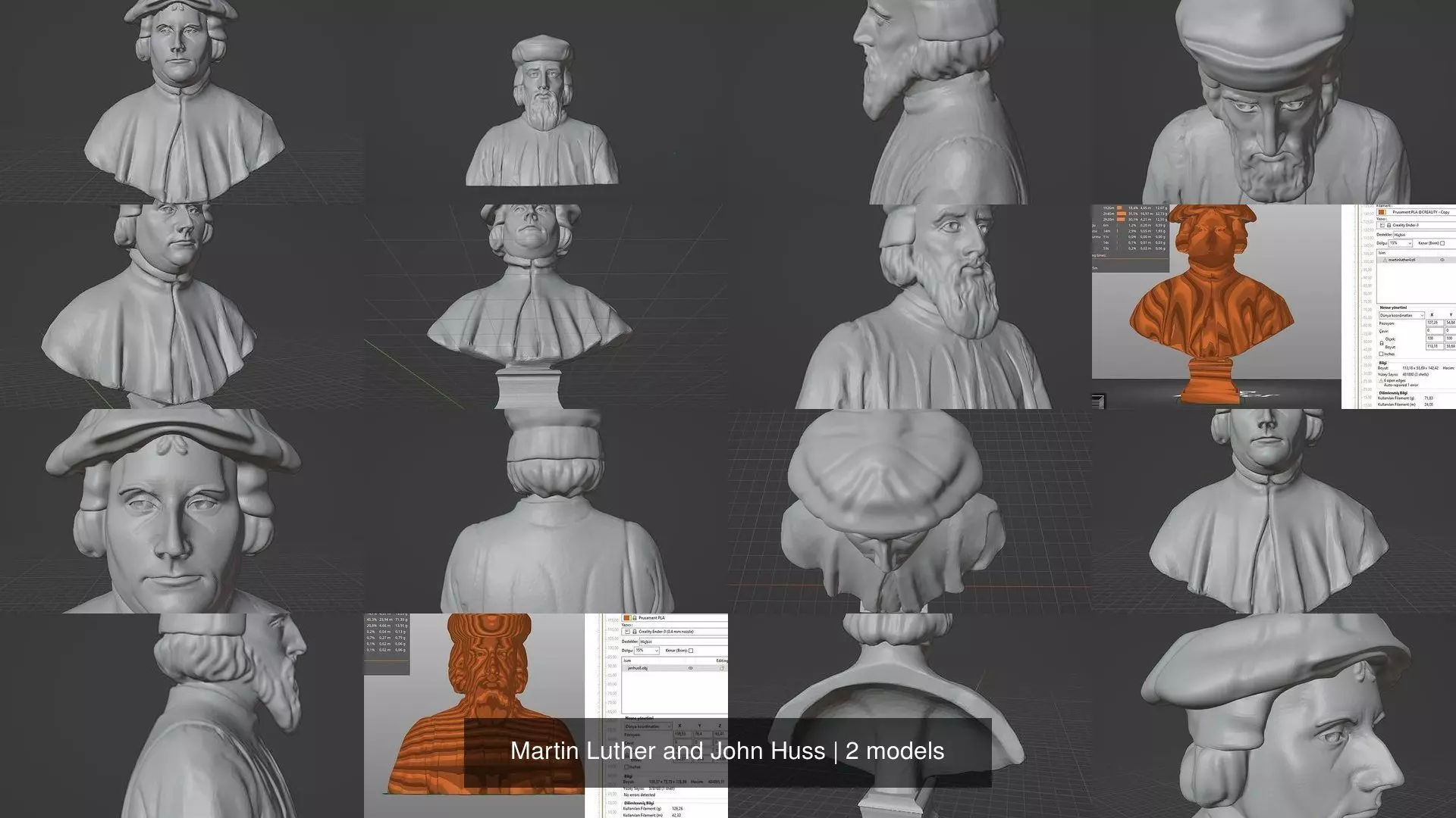 Martin Luther and John Huss 3D Model Collection_0