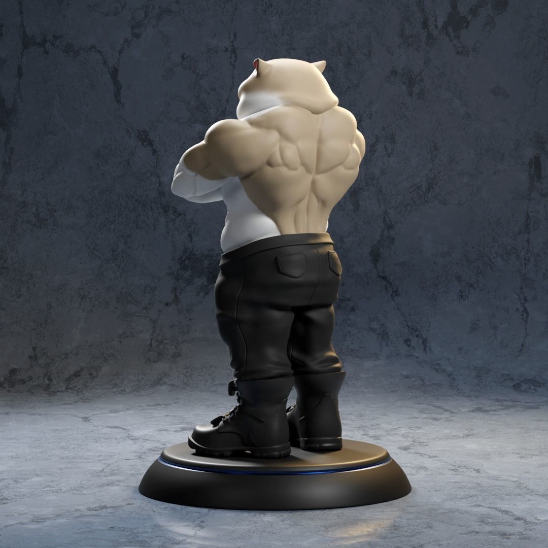 Strong Cat 3D print model_5