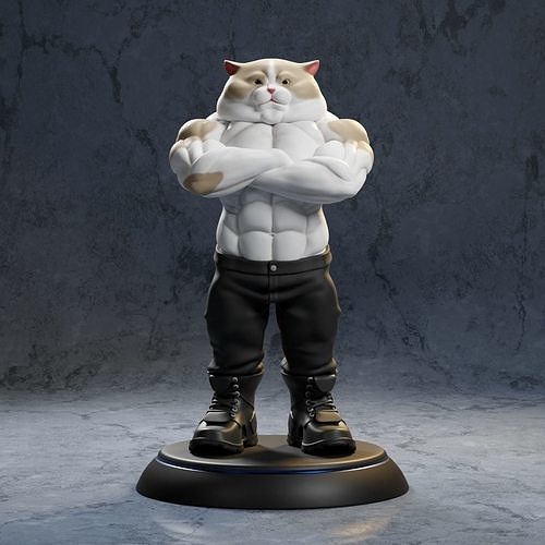 Strong Cat 3D print model