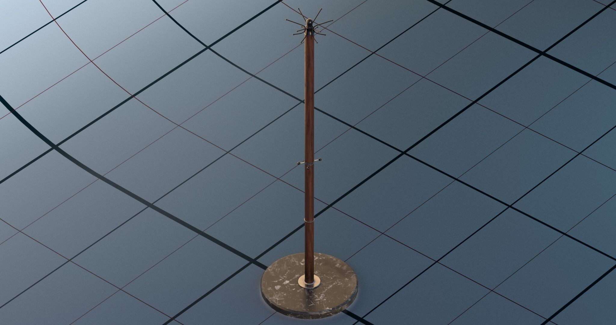 Clothe hanger PBR 3D model_6