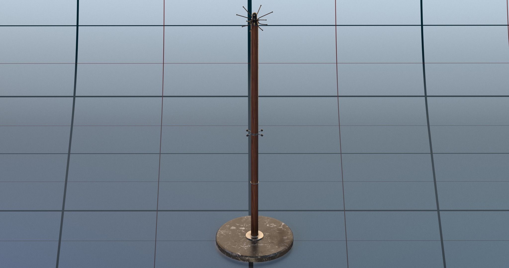 Clothe hanger PBR 3D model_1