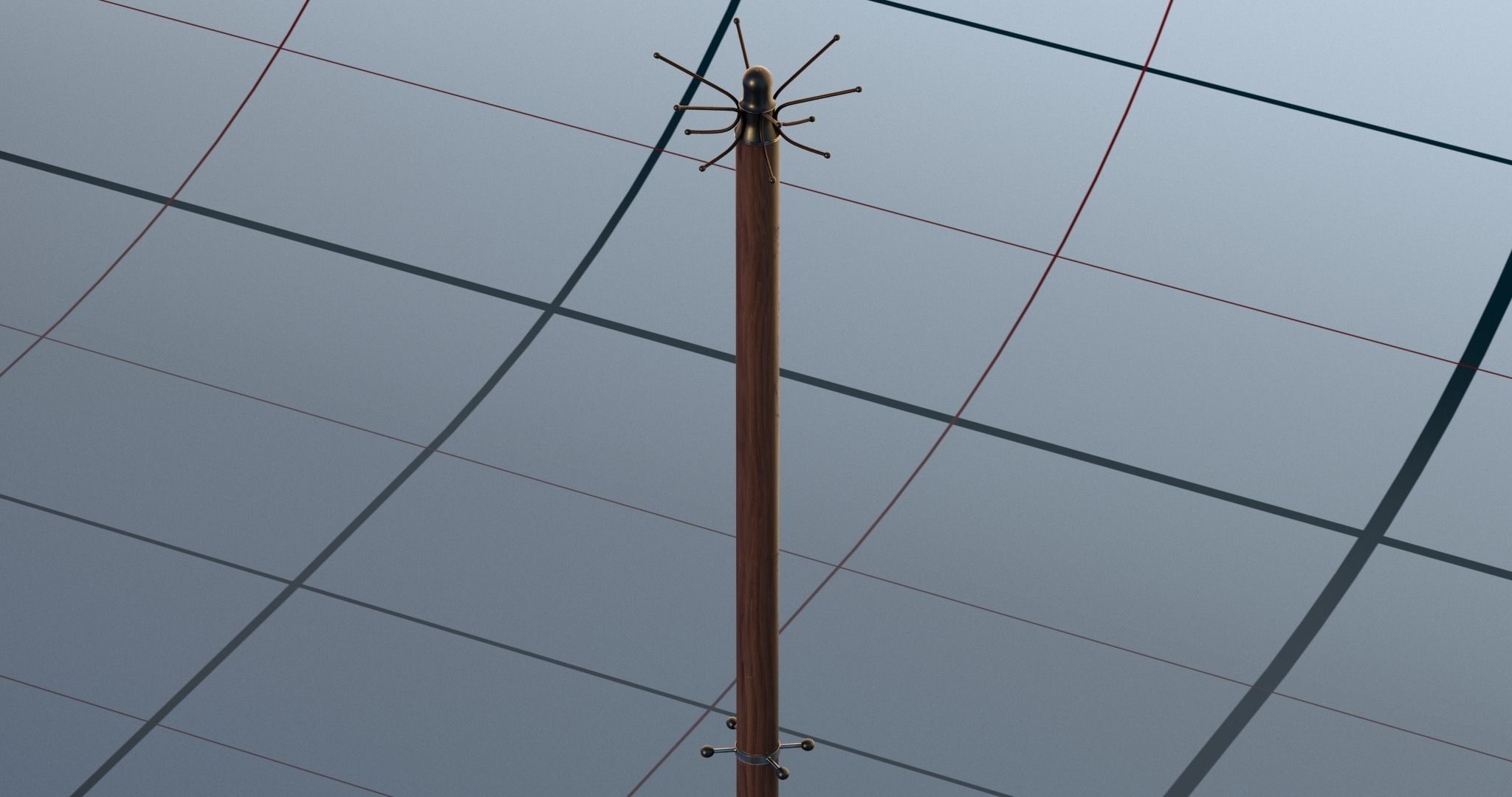 Clothe hanger PBR 3D model_2