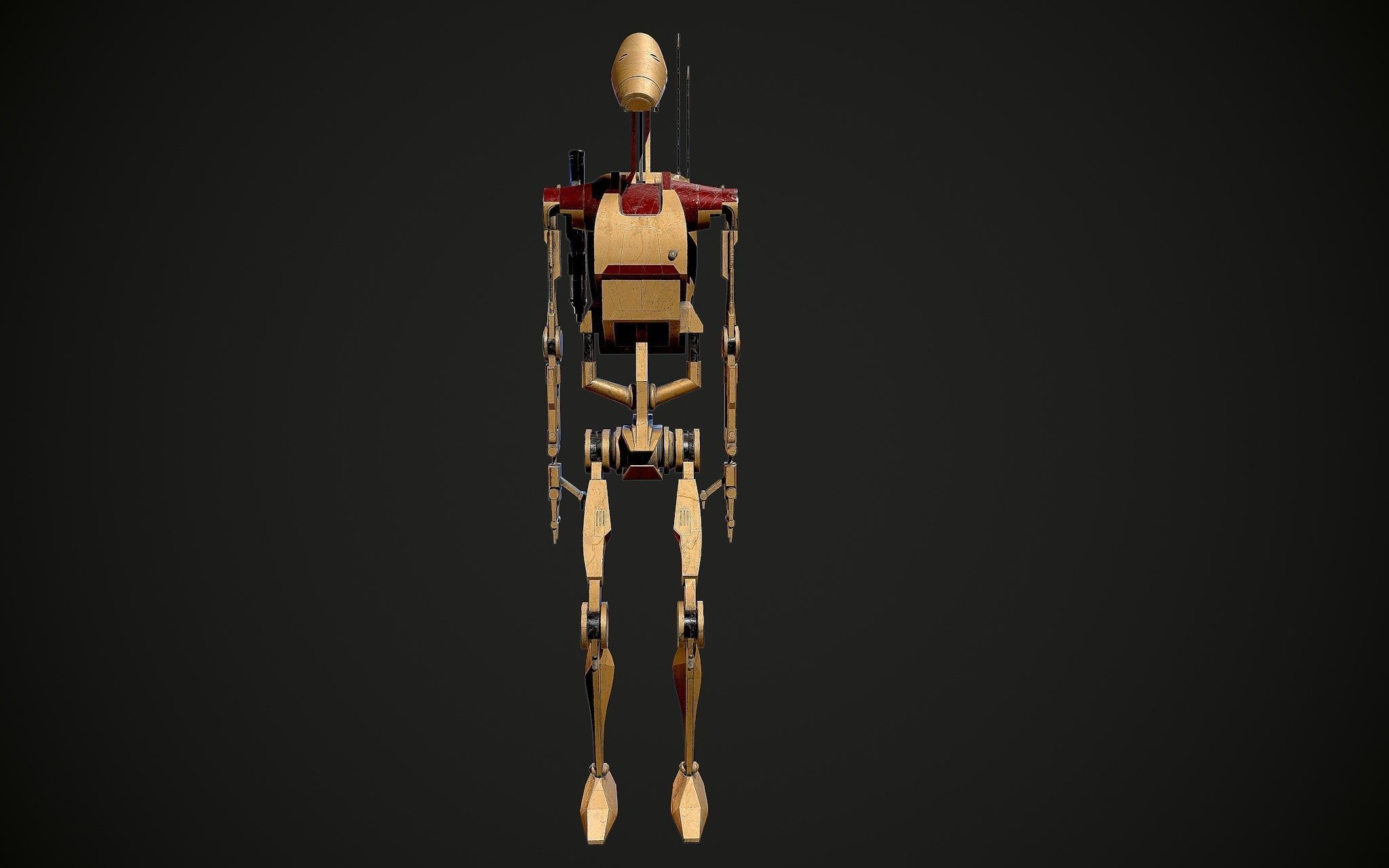 B1 Battle Droid 3D model_1