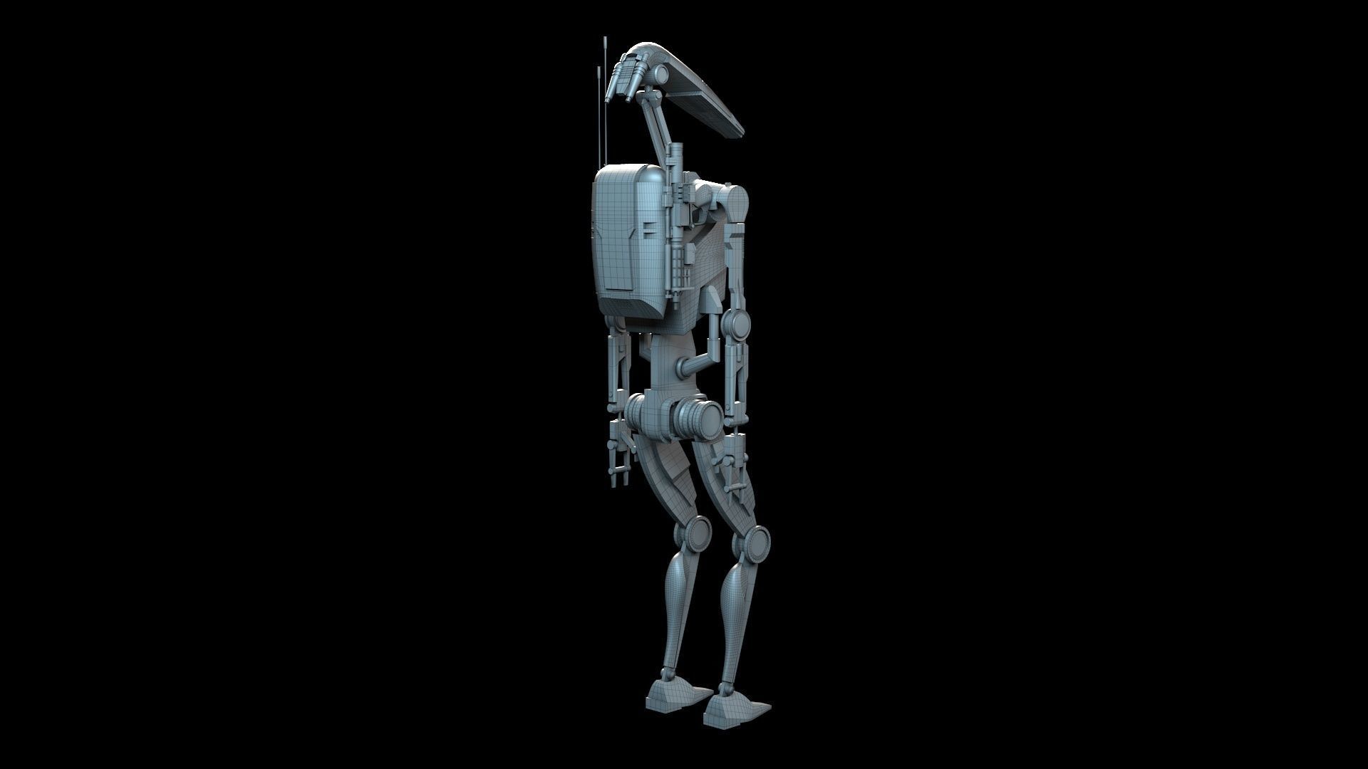 B1 Battle Droid 3D model_9