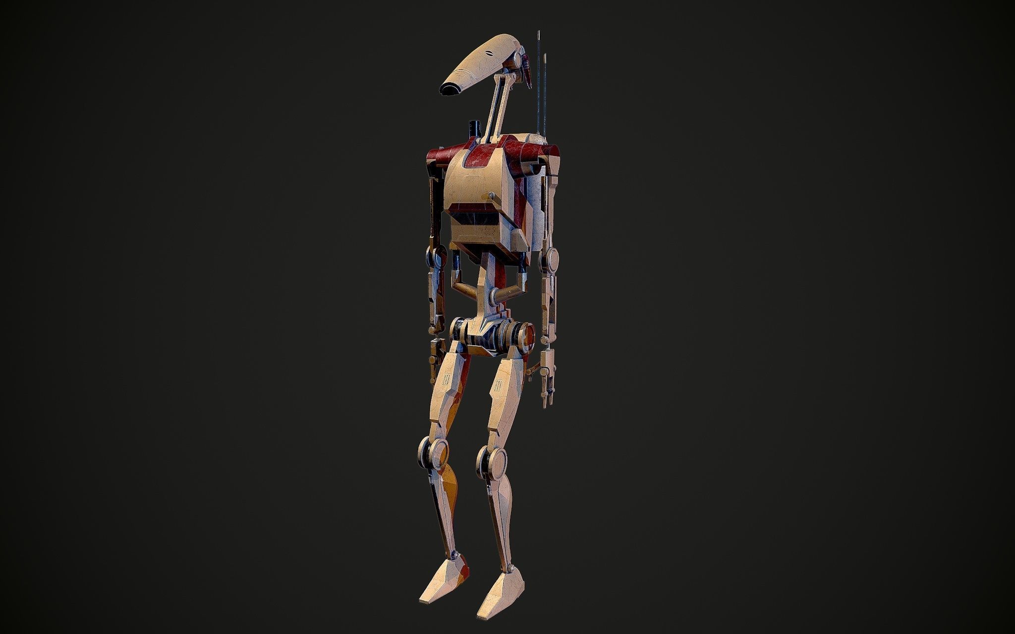 B1 Battle Droid 3D model_2