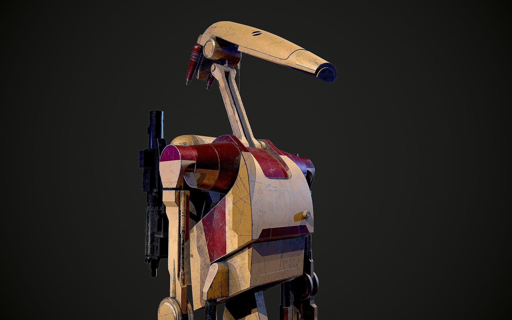 B1 Battle Droid 3D model_6