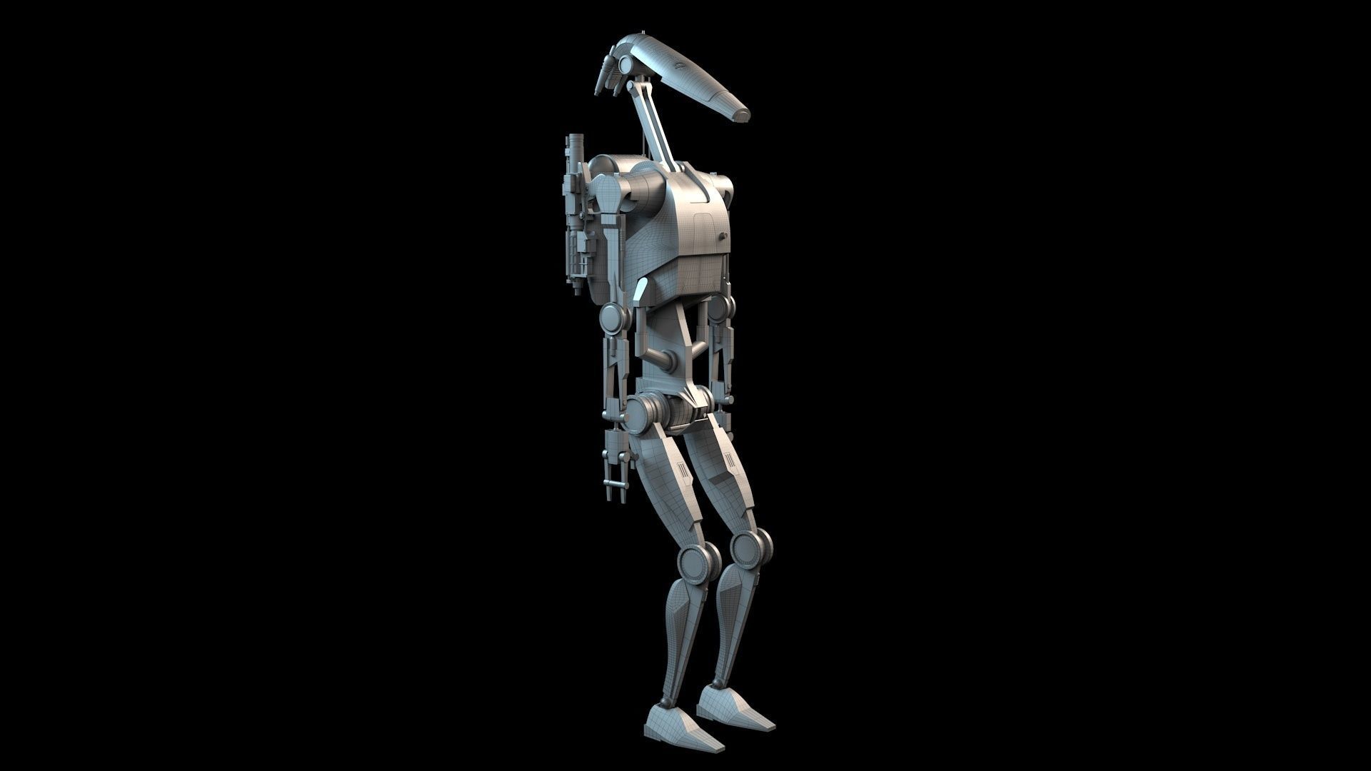 B1 Battle Droid 3D model_8