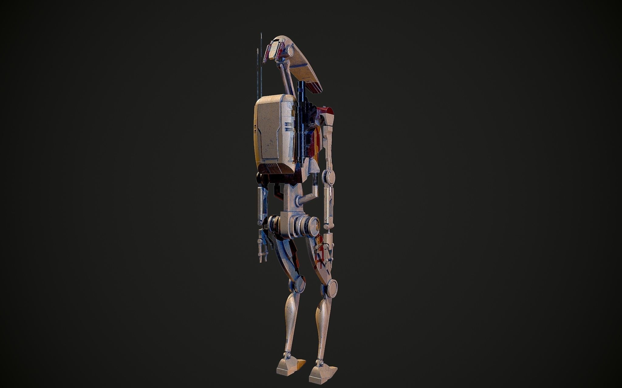 B1 Battle Droid 3D model_3