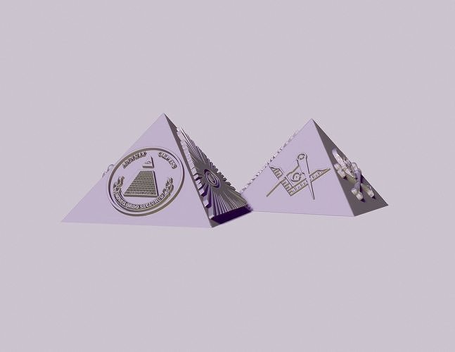 Masonic illuminati pyramid 3D print model