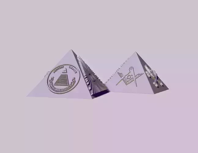 Masonic illuminati pyramid 3D print model