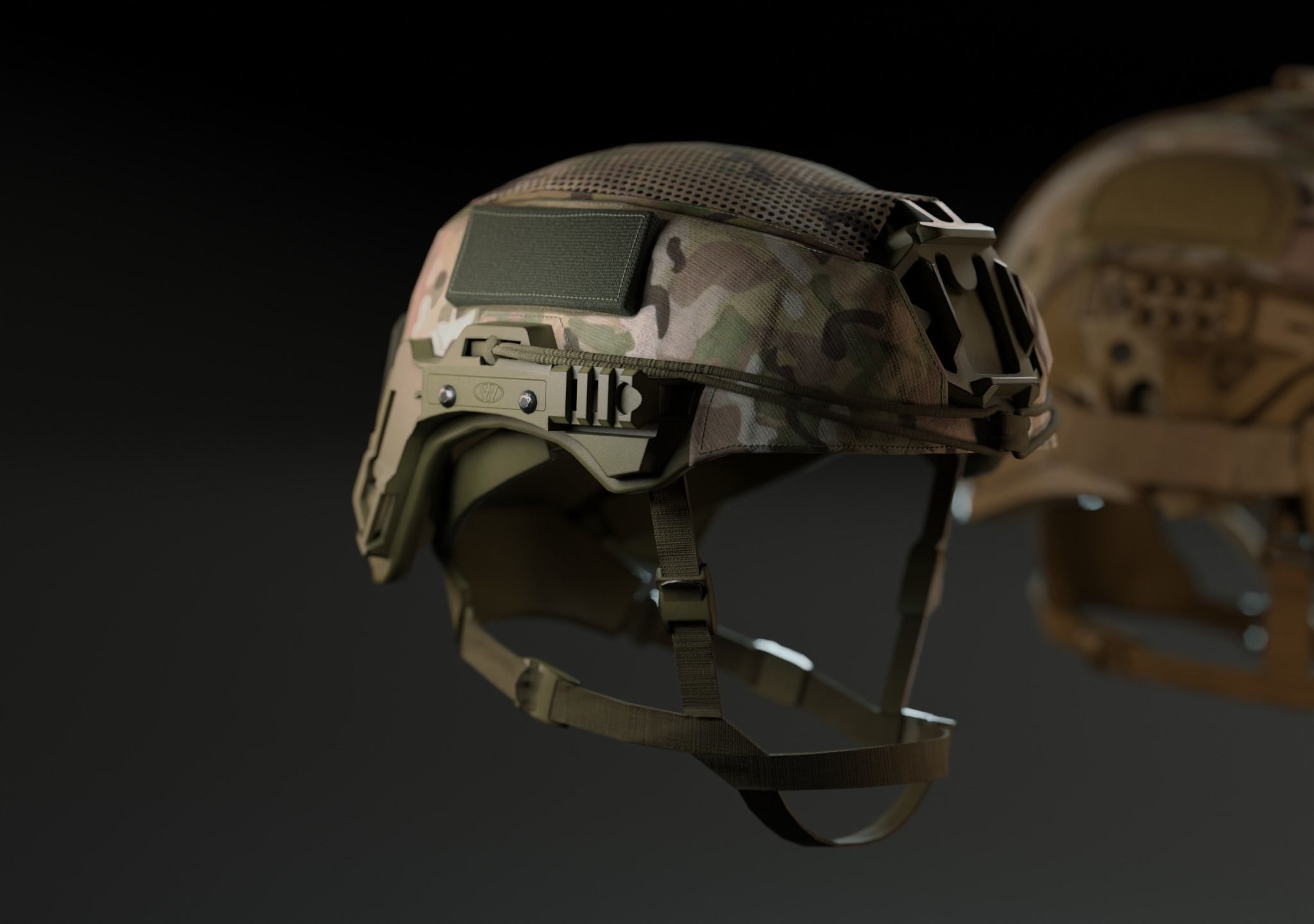 US COMBAT HELMETS ACH-IHPS Low-poly 3D model_11